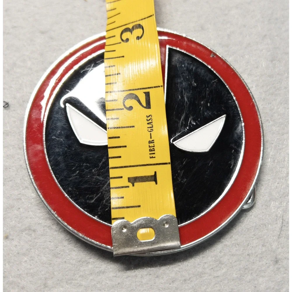 Men's Belt Buckle Novelty Deadpool Superhero Badge Logo‎